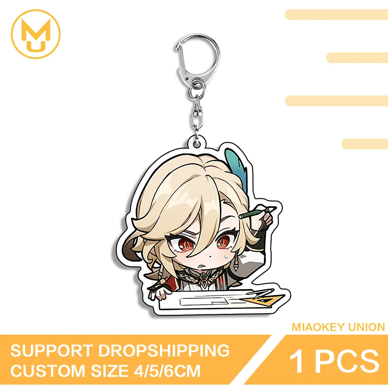 جميل لعوب Genshin تأثير Kaveh لافتة للنظر مزدوجة الوجهين الاكريليك كيرينغ جذابة لعوب تأثيري ازياء DIY الدعائم