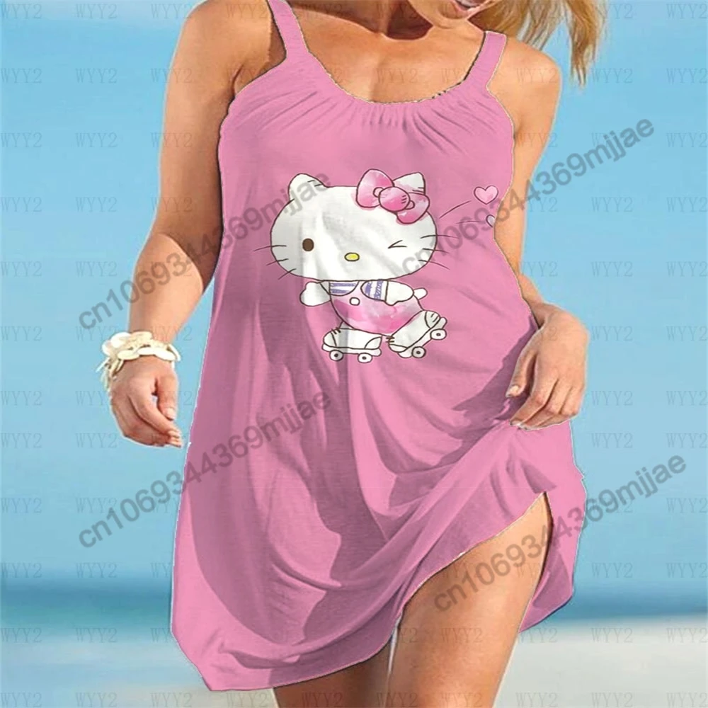 Hellogkitty vestiti estivi per le donne Top abiti da spiaggia t-shirt da donna Zevity abbigliamento donna Y2k donna Top 2023 t-shirt corsetto