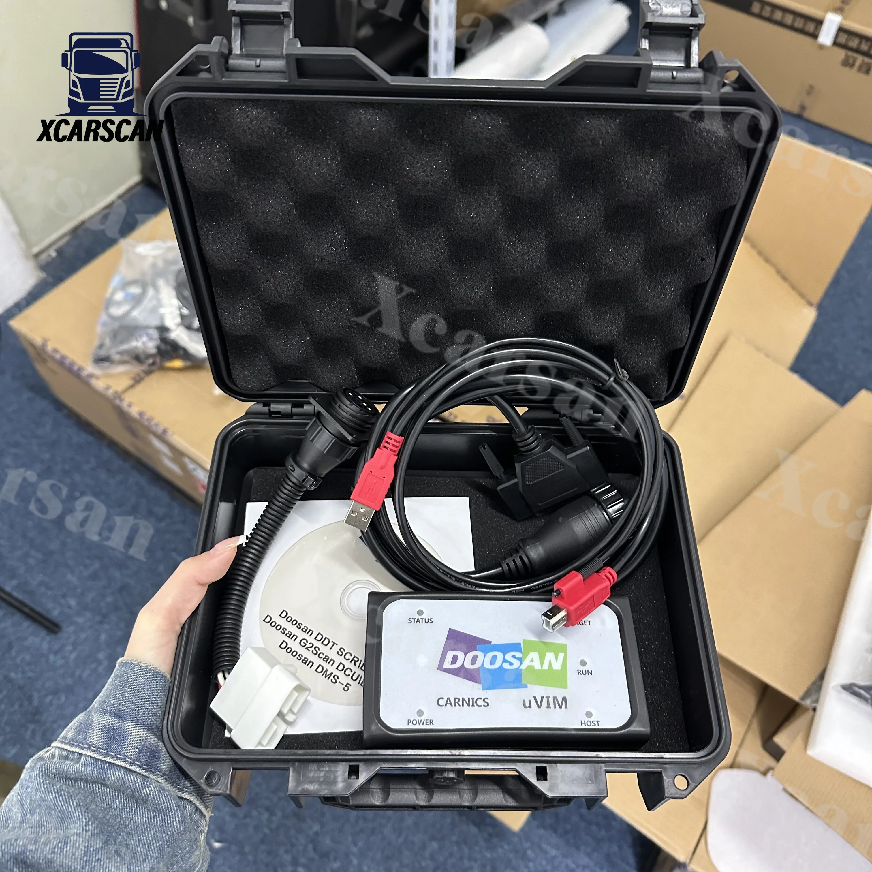 

For Doosan Diagnostic Tool uvim Engine Fault Detector Interface DDT SCR DPF DCU ECU Excavator Forklift Scanner Fault Detection