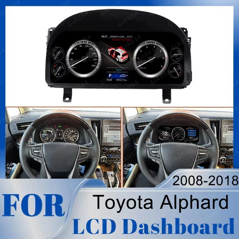 

Car Dashboard Cluster Digital For Toyota Alphard 20 30 Vellfire 2008-2014 Auto Instrument Virtual Cockpit Meter Screen Head unit