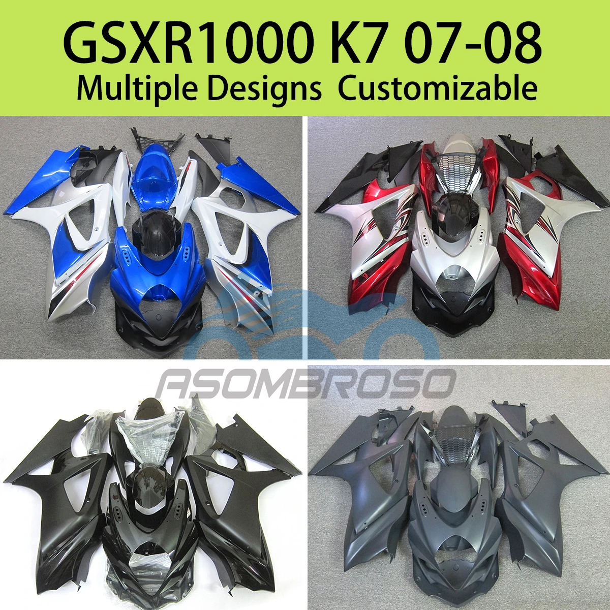 Suit GSXR 1000 2007 2008 Cool Fairing Kit for SUZUKI GSXR1000 07 08 Injection ABS Fairings Bodywork Panel Set