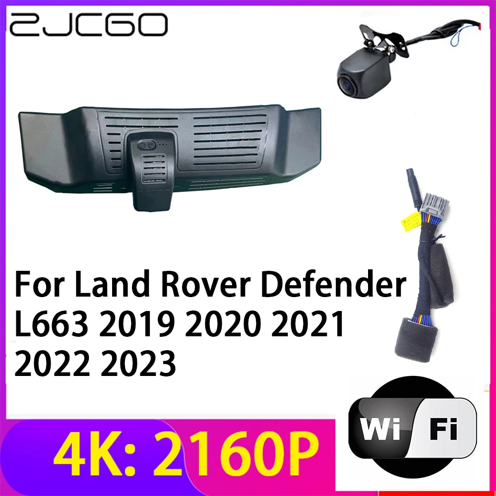 ZJCGO 4K 2160P Dash Cam DVR Camera 2 Lens Recorder Wifi Night Vision for Land Rover Defender L663 2019 2020 2021 2022 2023