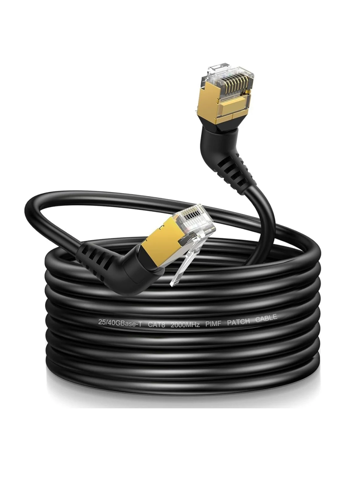 ZoeRax 360 ° Câble Ethernet CAT8 rotatif 40 Gbps 2000MH 26AWG Câble réseau CAT8 Câble LAN Internet pour ordinateurs portables PS5 Routeur Commutateur