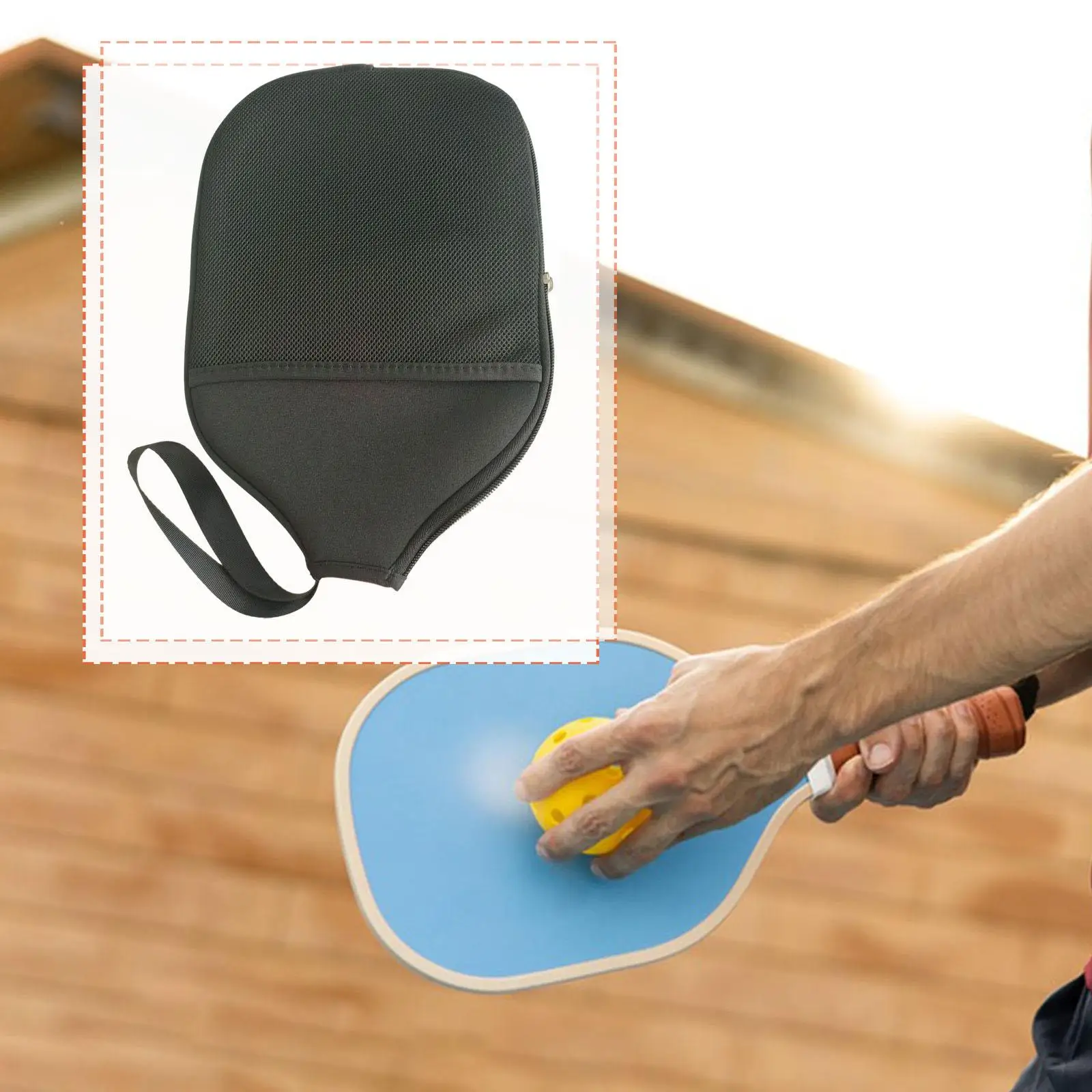 

Pickleball Paddle Bag Carrier Wear Resistant Neoprene Storage Case for Men Women Matches and Training