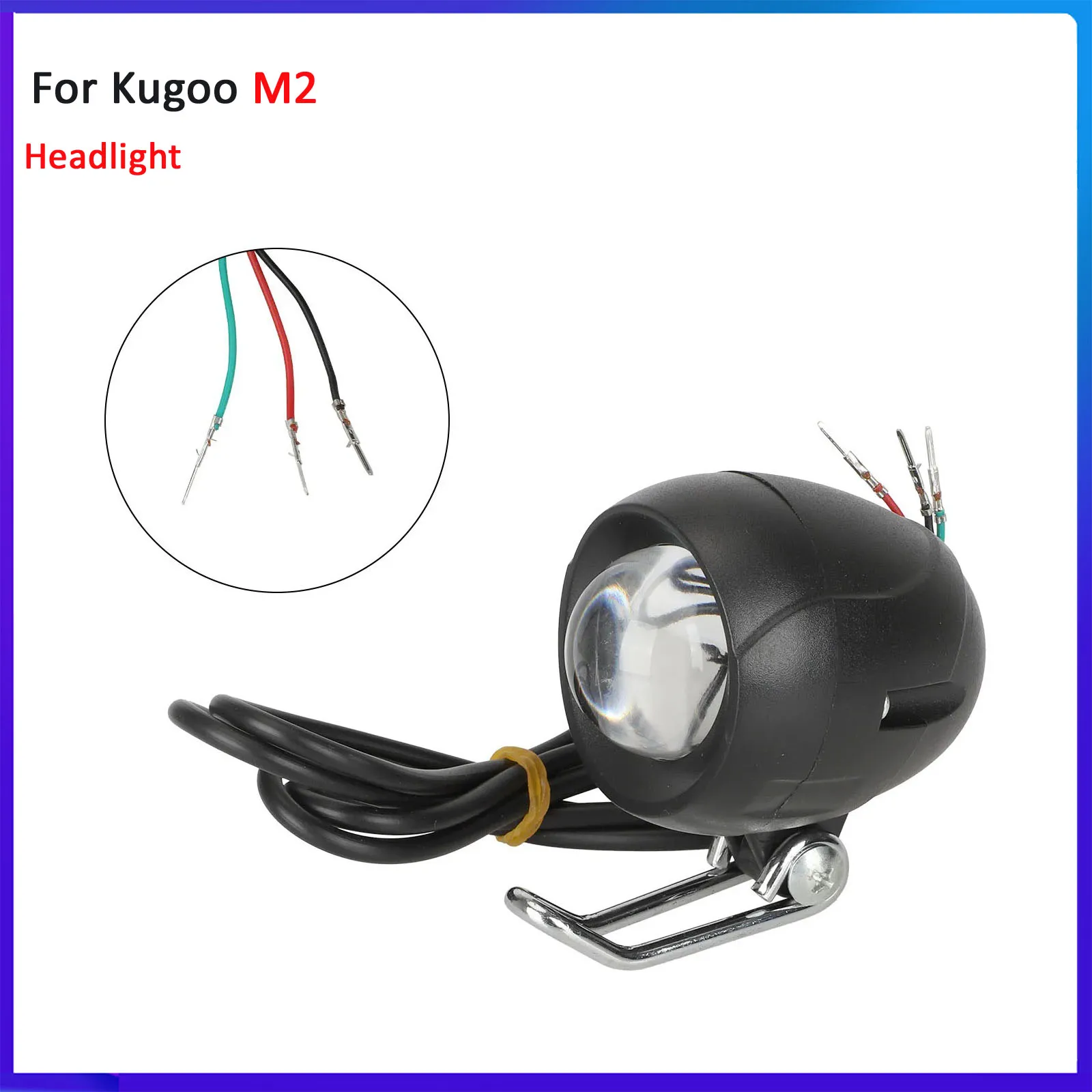 

Фара для электросамоката Kugoo M2, передняя светодиодная лампа, сигнальная лампа для ночной безопасности, запасные части и аксессуары