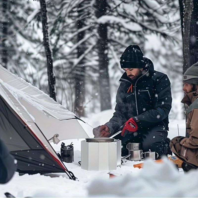 

1 piece of outdoor aluminum alloy wind shield, portable folding wind shield, wind-proof heat-collecting plate for camping stove