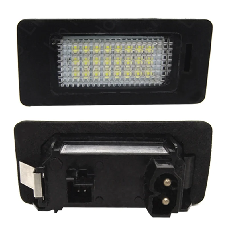 

ABTC-2Pcs 12V Car Rear LED License Number Plate Light 63267193293 63267165646 For BMW E39 E82 E88 E90 Parts