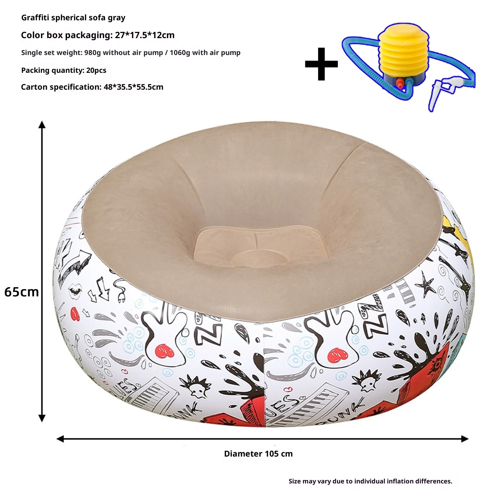 Portable Lazy Inflatable Sofa Chair Air Lounger for Living Room And TV Watching Comfortable Foldable Outdoor Seat Cushion