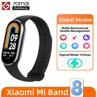 Global Version Xiaomi Smart Band 8 Mi Bracelet 7 Color AMOLED Screen Blood Oxygen Bluetooth Waterproof Miband Wrist Sport Watch
