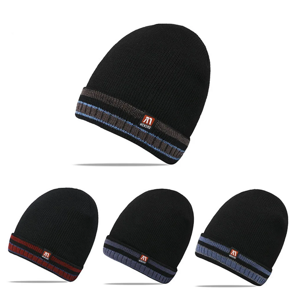 Men And Women's Caps Autumn And Winter New Knit Hats Men's Simple Fashion Thickened Warm Woolen Hat