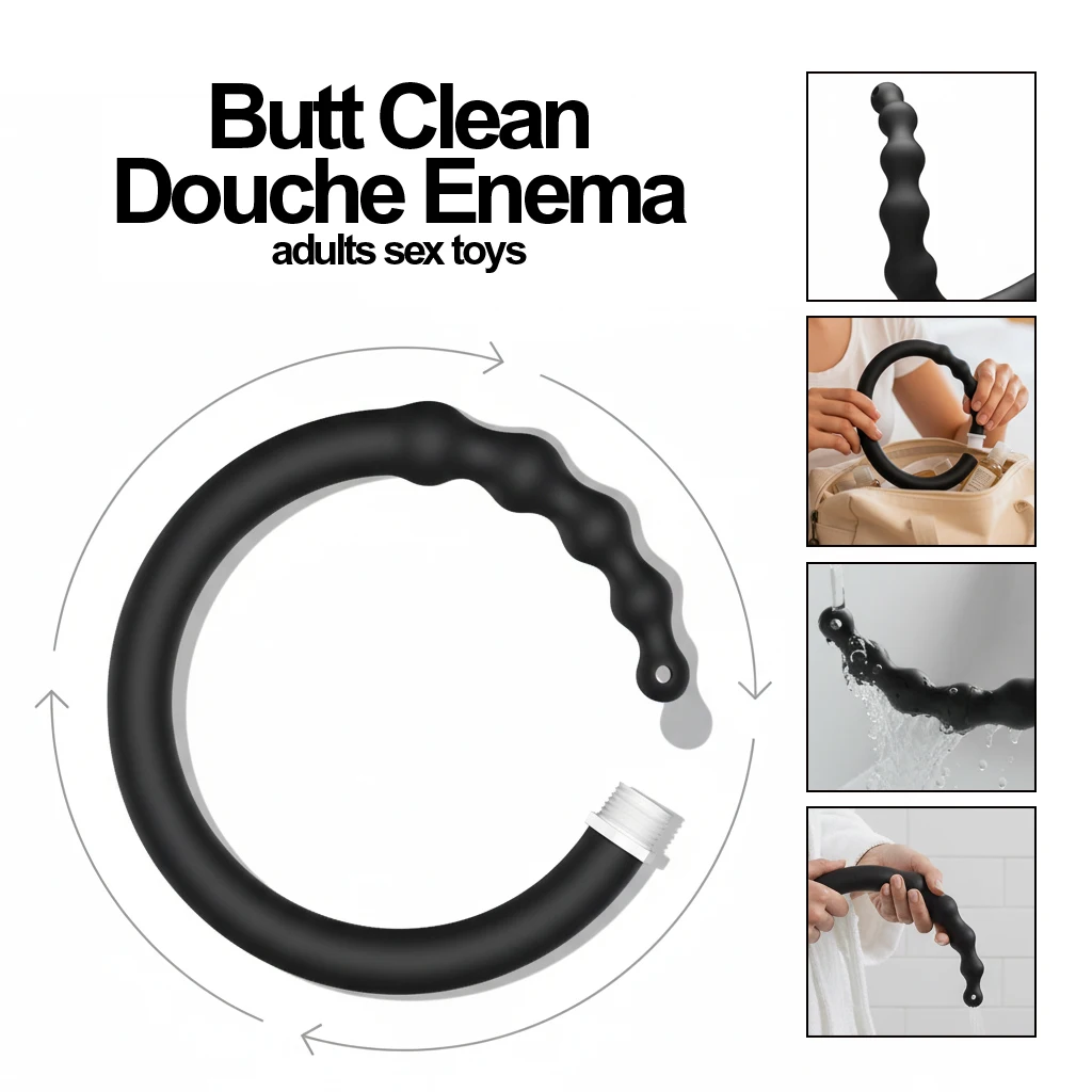Silicone Anal Vaginal Douche Butt Plug Multi-Function Enema Plug-In Shower Anal Dilators Adults Sex Toys Adult Sex Toys