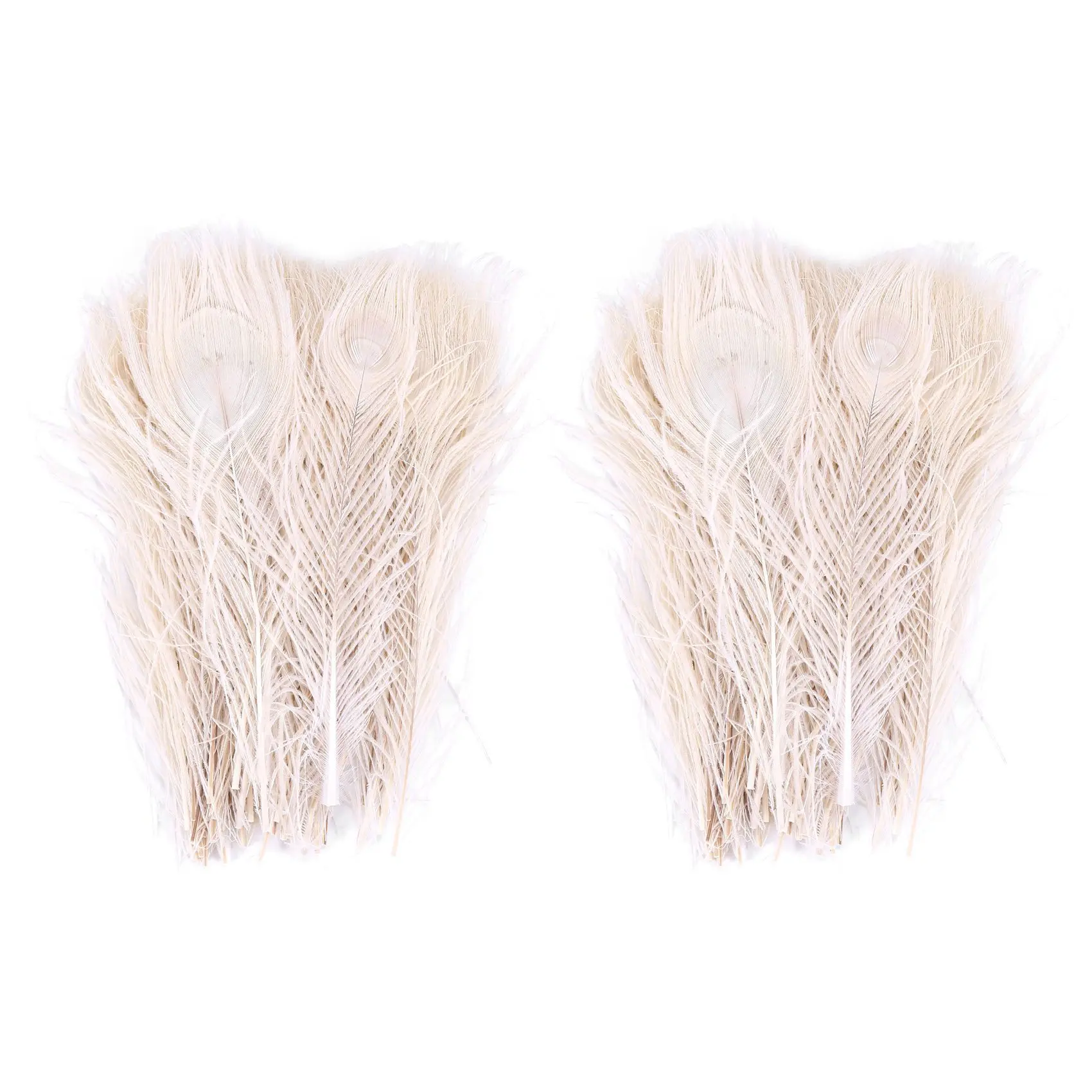 A20F-100 PCS/Natural White Peacock Feathers In The Eye, 10 To 12 Inches Of The Peacock Feather Wedding Decoration