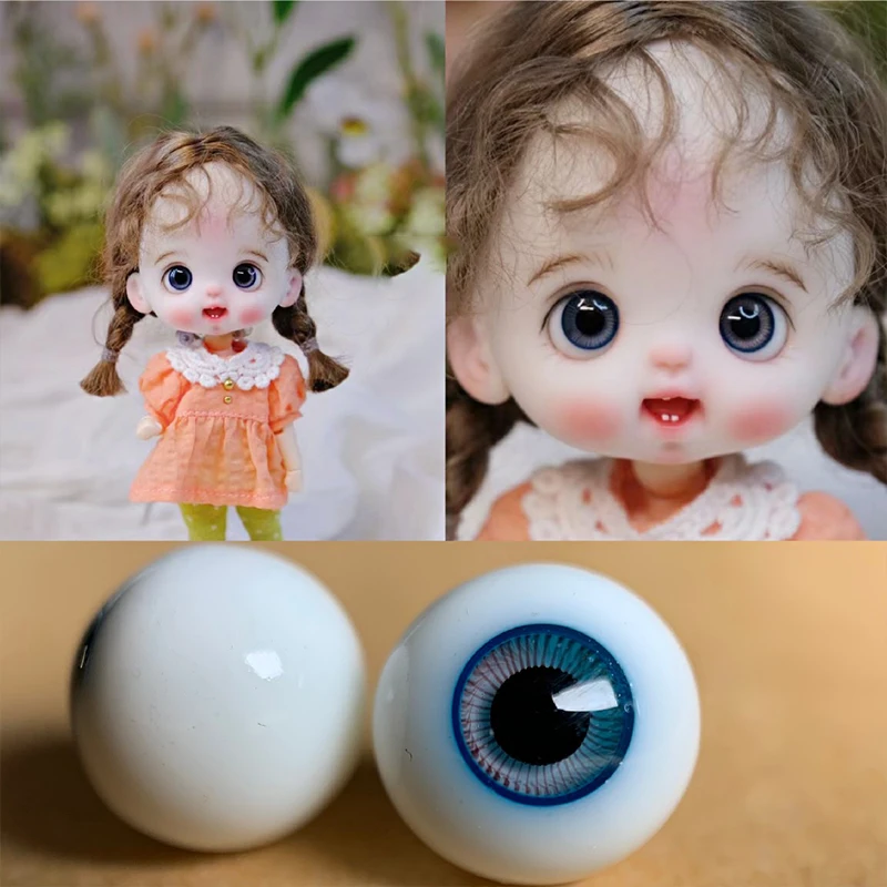 YESTARY BJD ตุ๊กตาอุปกรณ์เสริม Eyeball 10มม.3D Movable Black Pearl ตา DIY แฟลชสีตาสำหรับ1/8 OB11ตุ๊กตาอุปกรณ์เสริม