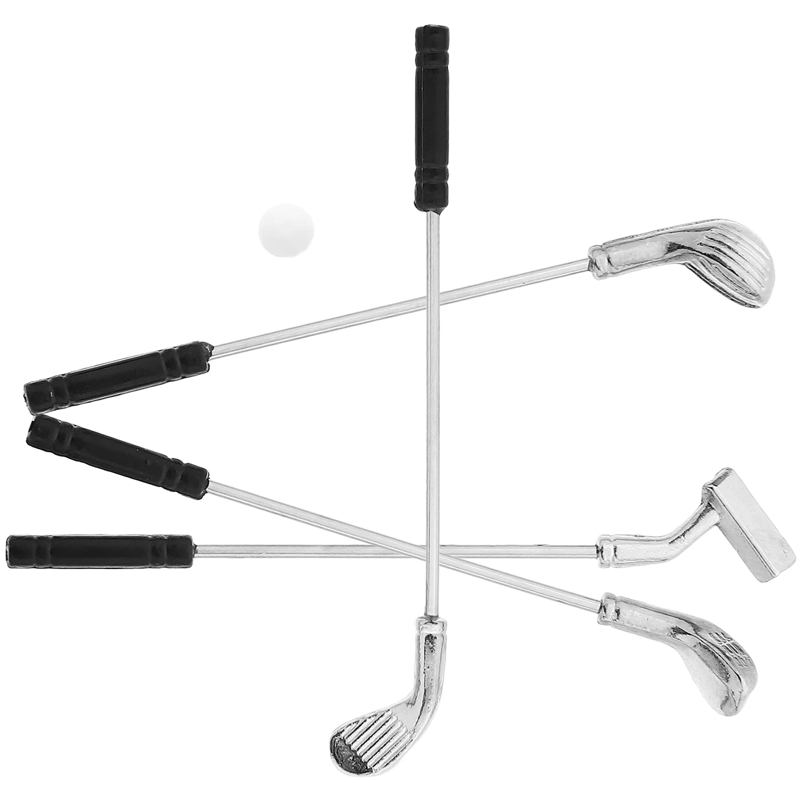 1 Set of 1/12 Scale Clubs with Ball Model Miniature Furniture Mini House Accessories miniature clubs mini