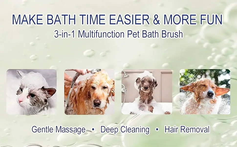 dog bath brush、pet grooming brush、pet shedding brush、multi functional silicone dog brush