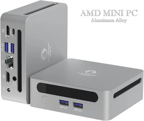 GenMachine AMD Mini PC Aluminum alloy Ryzen3 5300U 5500U 7530U Ryzen7 5800U 7730U Windows 11 NUC Wifi6 HDMI pc gamer computer