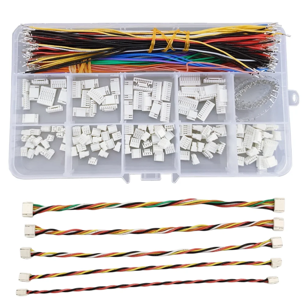 GH 1.25mm Pre-Crimped Silicone Cable Connector Kit 2-10 Pin Housing for RC Drone FPV Flight Controller ESC Receiver