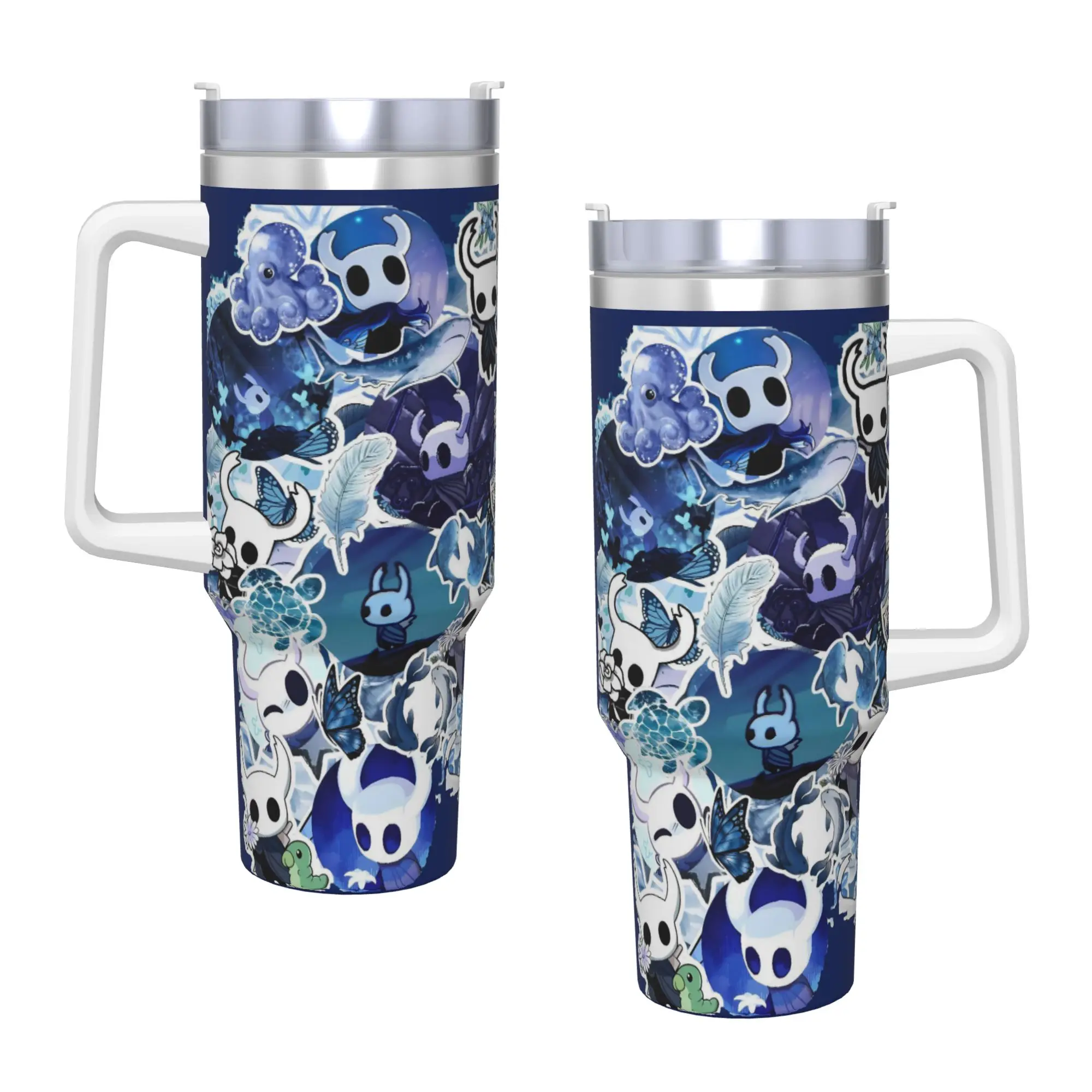 Game Hollow Knight 2 Silksong Tumbler  Hot Drinks Water Bottle Portable Stainless Steel Coffee Mug Graphic Travel Car Mugs