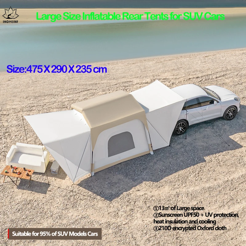 Universal Inflatable Car Rear Tent Set Extension Self-driving Tour Canopy Camping Overnight Sunshade Waterproof Marquee SUV