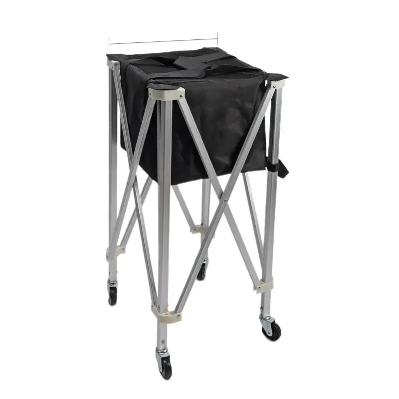 

Baseball Tennis Basket Pick Up Basket Portable Folding Cart Wheel Tennis Ball Collector Large Capacity Coach