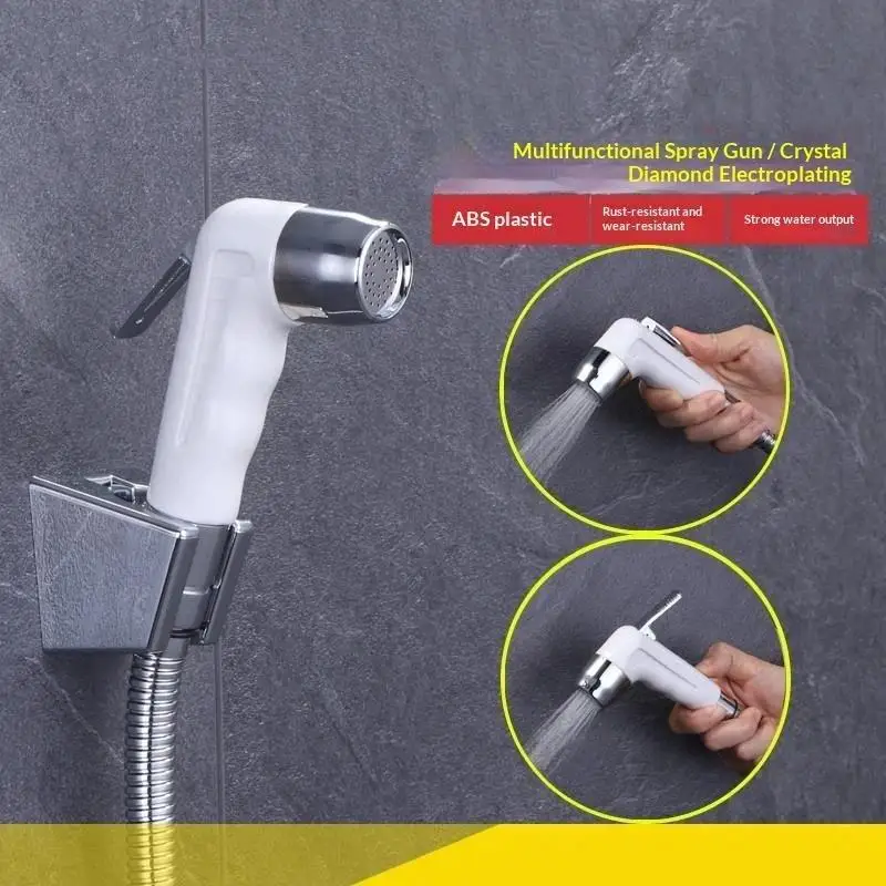 Handheld Toilet Faucet Adjustable ABS Shower Bidets Pressurized Sprinkler Nozzle Toilet Cleaning Flusher Bathroom Parts