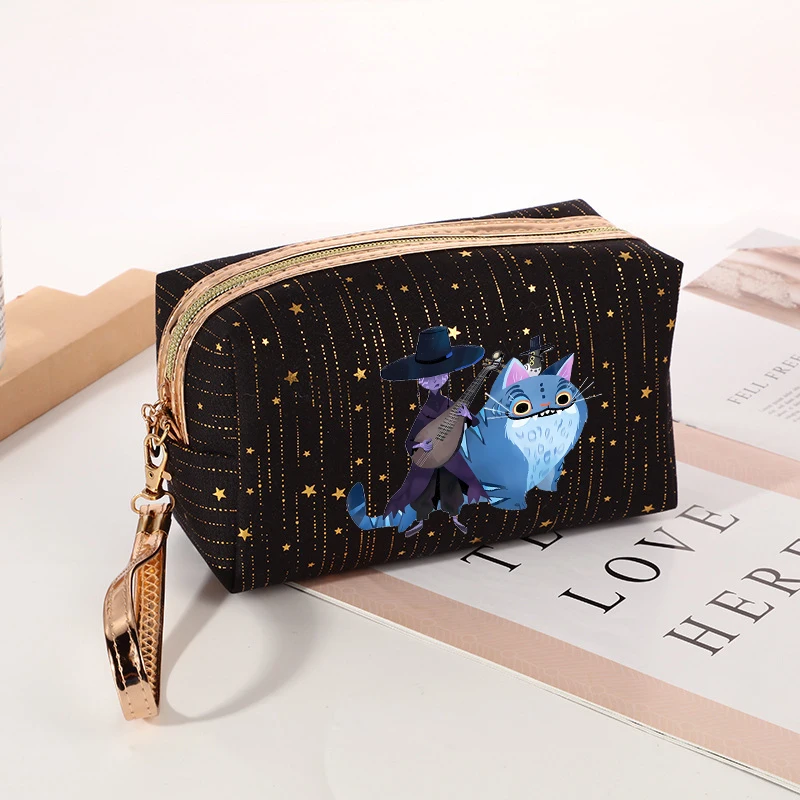 KPop شيطان هنتر حقيبة مستحضرات تجميل مقاومة للرطوبة تنفس حقيبة سفر موضة الكرتون أنيمي نمط حقيبة مستحضرات تجميل صديق هدية عيد ميلاد #4