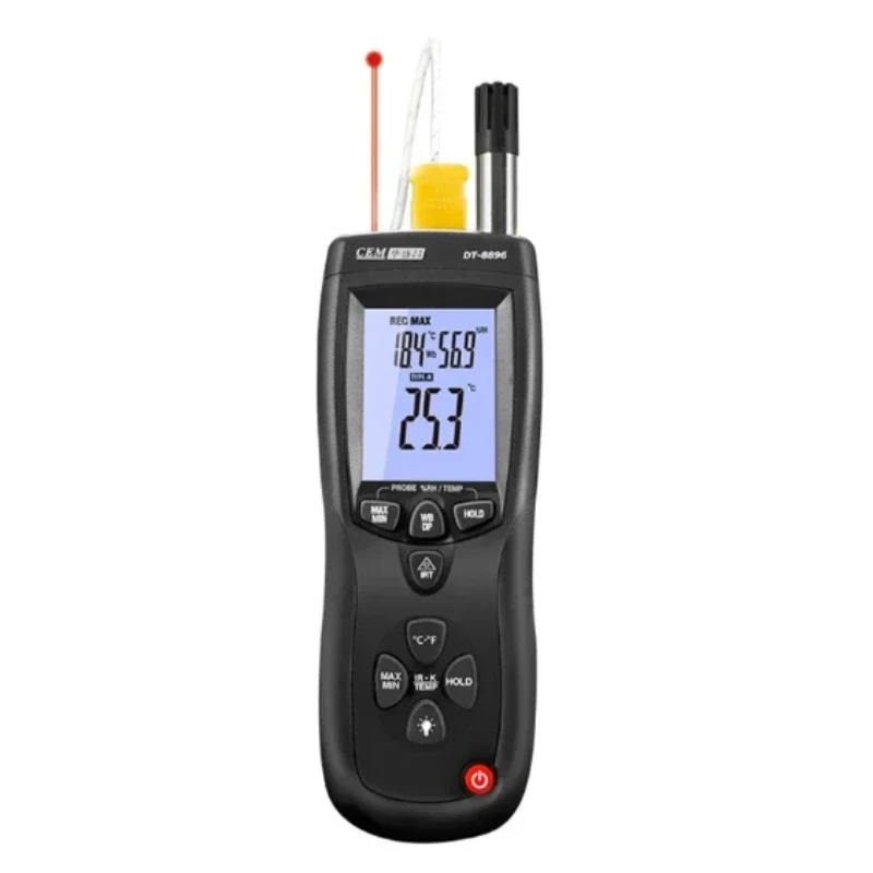 

DT-8896 High Precision Industrial Temperature and Humidity Meter Three in One Professional Temperature and Humidity Tester