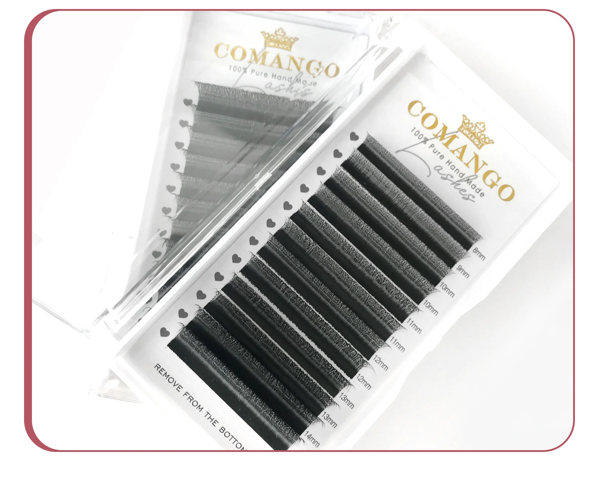 CoMango 12 Reihen/Tabletts 3D W Spark Clover Wimpernverlängerung, natürliches Volumen, weiche falsche Wimpern, Make-up-Großhandel – Detail 6