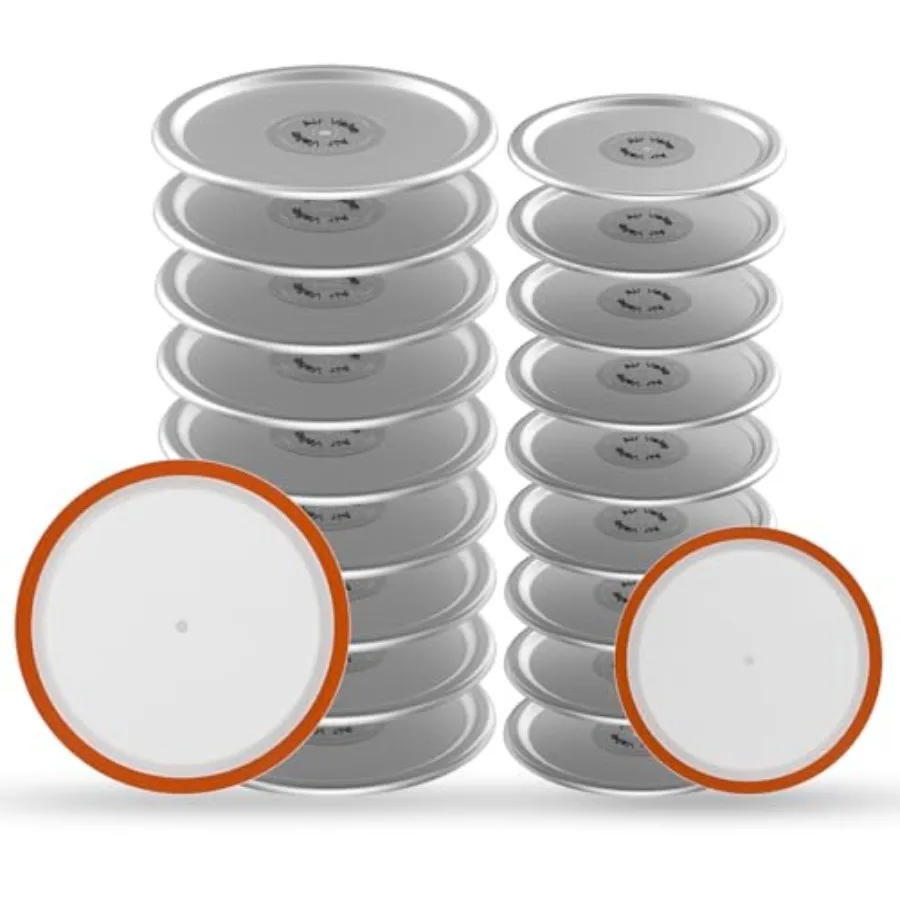 Mason Jar Lids 20 Pack: 10 Wide Mouth + 10 Regular Mouth Canning Lids, Vacuum Seal Food-Grade Canning Supplies Compatible with