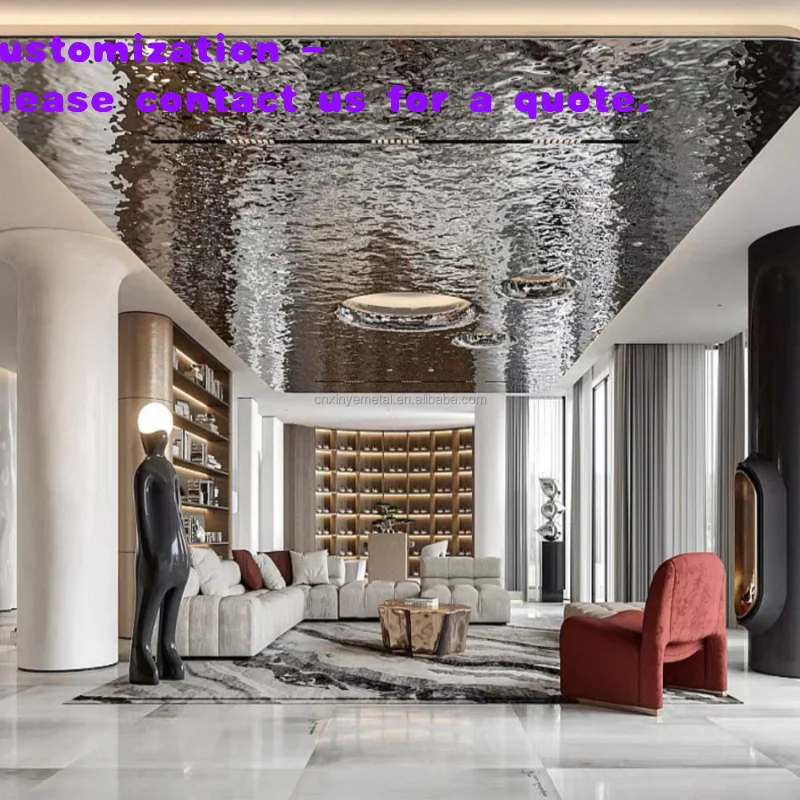 

Сэндвич-панель Custom Modern Ripple из нержавеющей стали и алюминия с сотовым сердечником, огнестойкая, для наружной отделки зданий