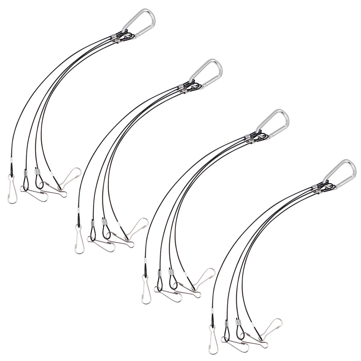 4Pcs Grow Light Hanging Wire Rope 2Mm 500Mm High Grade Steel Support for Plant LED Light Fixtures Hydroponics Grow Room