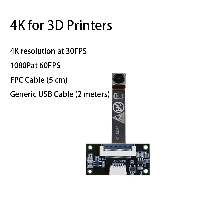 USB / Enclosure Camera Kit V2 - Sony 4K for 3D Printers