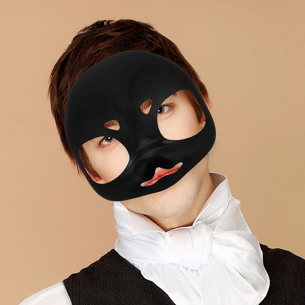 

2 Pcs Mask Blank Face Dress up Props Cosplay Accessory Halloween ry