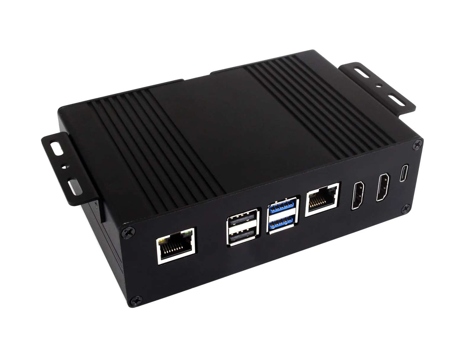 Waveshare Multi-functional All-in-one Mini-Computer Kit Designed for Raspberry Pi 5, Aluminum Alloy Case Option for PCIe adapter