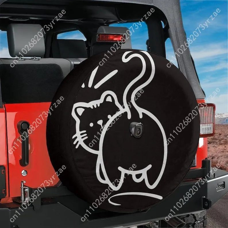 

Funny cat Various Models Spare Car Tire Cover Sand Dust Prevention Protect Wind Rain Tire Cover Sturdy Durable Tire Covers