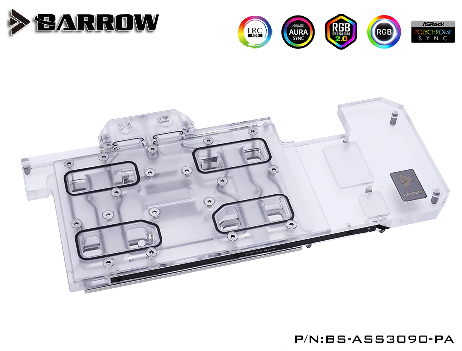 

Блок графического процессора Barrow Full Cover RGB для ASUS ROG STRIX 3090 3080 BS-ASS3090-PA