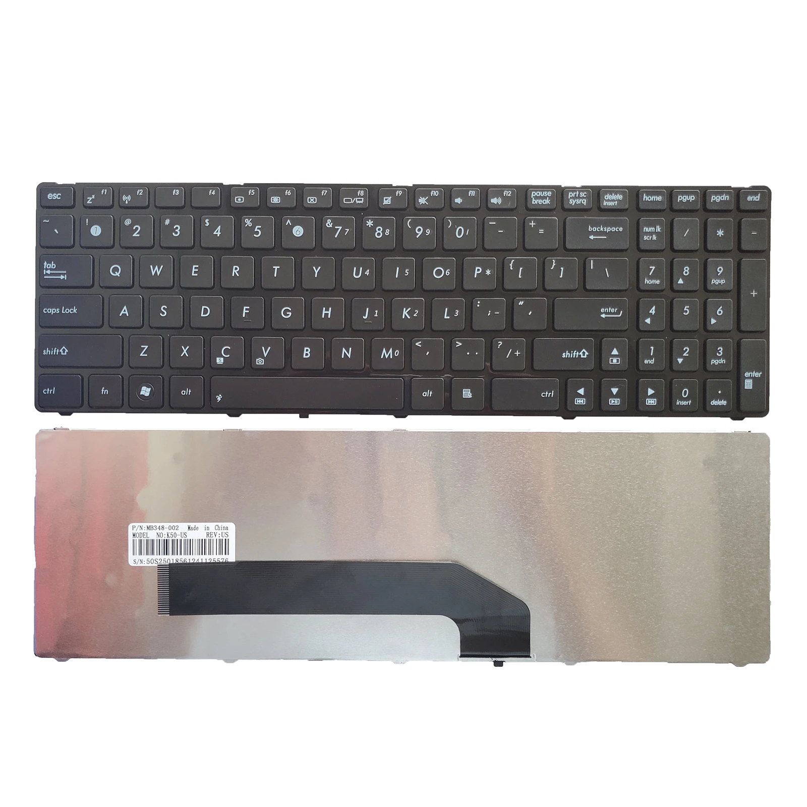 

New Keyboard for ASUS K50 K50IN K61 K50A K50AB K50IJ K50ID P50 P50IJ US BACKLIT