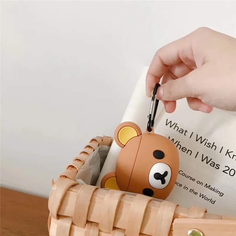 Cute 3D Cartoon Rilakkuma For Airpods 1 2 3 4 Pro 3 Pro 2 Silicone Earphone Case Accessories Cover view 3