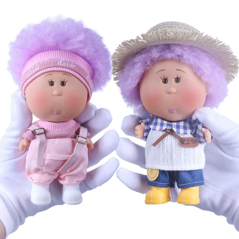 

18cm Potato Doll Mia Spanish Dwarf BJD Dolls Cute Purple Fluffy Hair Stuffed Toys Stylish Outfits Trendy Collection Action Doll