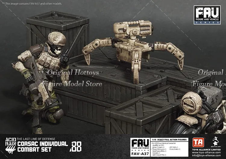 Acid Rain War 1/18 Soldier 88 Sand Army FAV-A16 Sand Fox Sniper FAV-A37 Corsac Trooper Full Set 3.75-inch Action Figure Doll