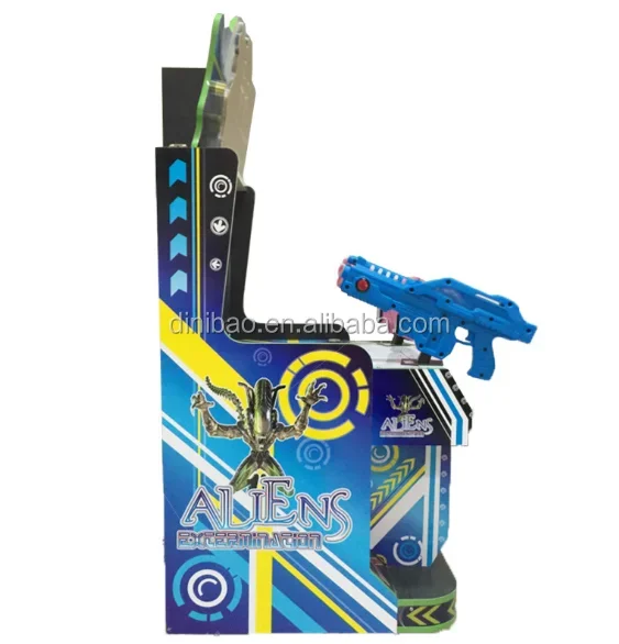 Dinibao 22 pollici Kids Alien Gun tiro video arcade simulatore macchina da gioco a gettoni per parco divertimenti