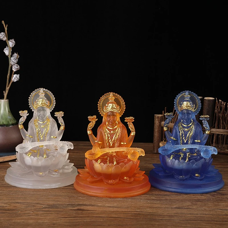 Saraswati Statue Resin Decor Hindu Goddess Figurine Home Ornament Dropshipping