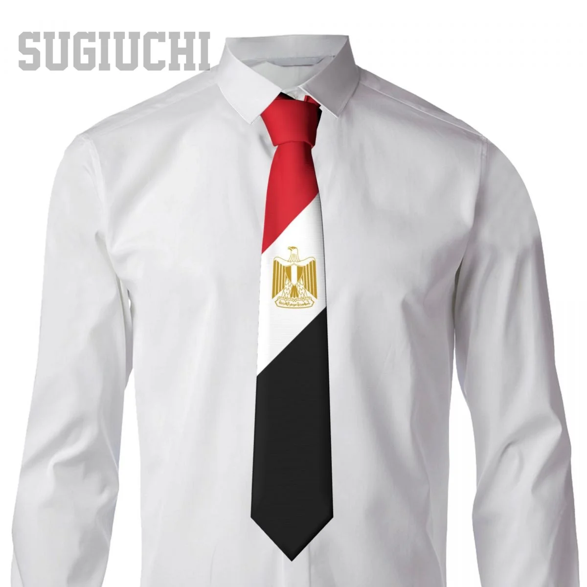 Egypt Flag Emblem Men Women Neck Ties Casual Plaid Tie Suits Slim Wedding Party Business Necktie Gravatas