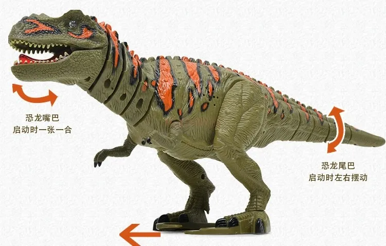 Electric simulation of Tyrannosaurus Rex dinosaur toys, ages 3-6-9, lighting, music, children's dinosaur toys