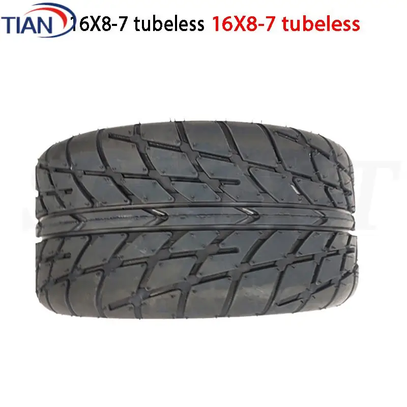 

16x8-7 ATV & Kart Tubeless Tires, Robust construction for Maximum Wear Resistance on Road and Trail