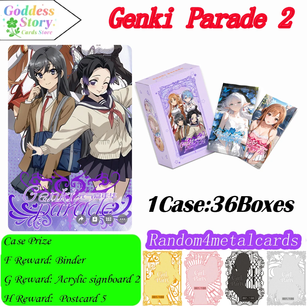 Venta al por Mayor de Tarjetas Coleccionables Genki Parade 2 2025, Tarjetas Pequeñas de Papel de Color, ACG, CCG, TCG, Hobbies, Regalos