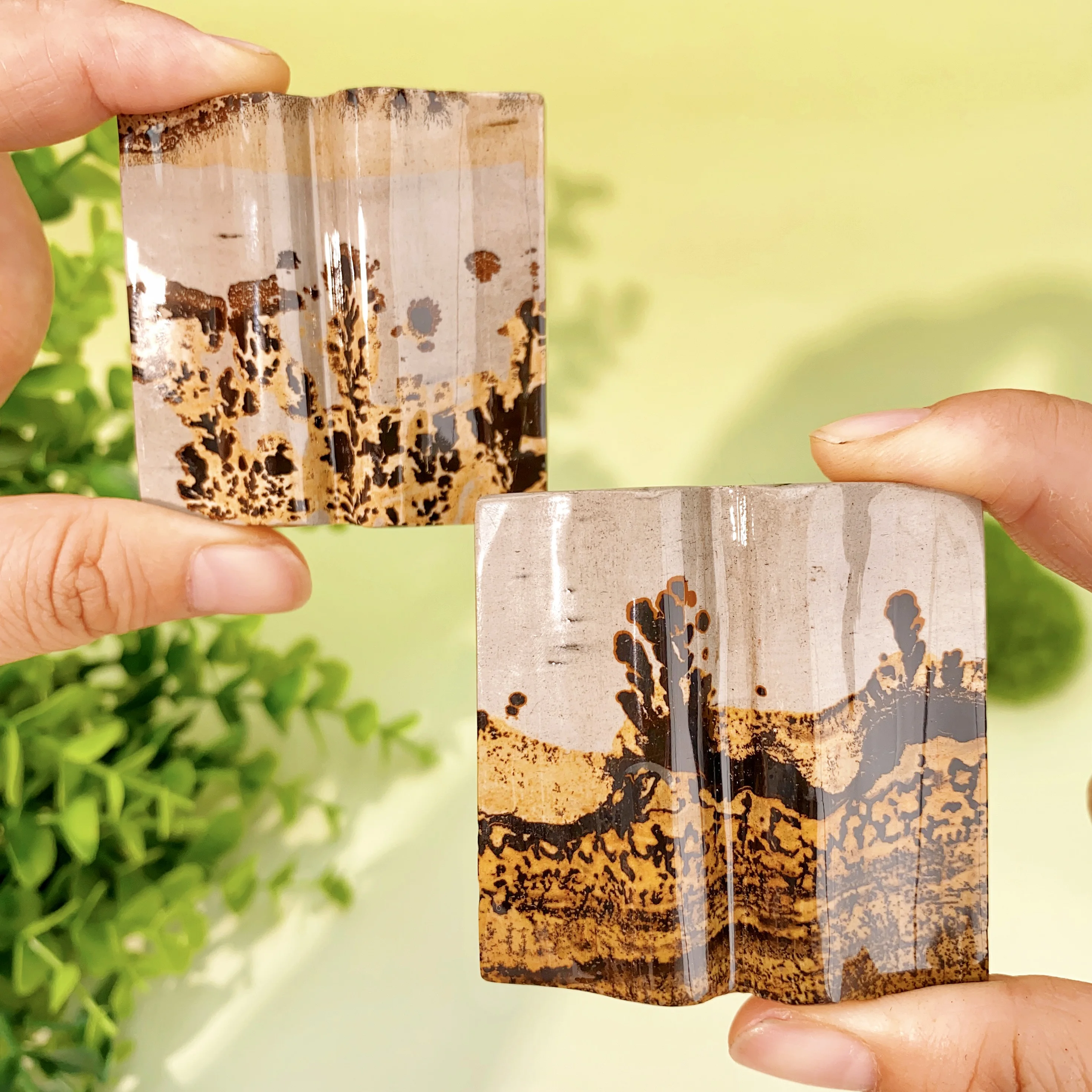 Random 1PC Natural Picture Stone Book,Scene Decoration,Table Decoration.,Family And Friends Gift,Decoration.