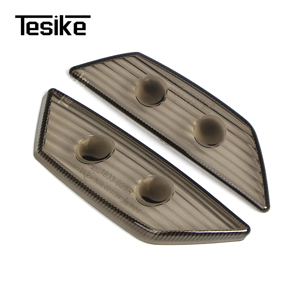 LED Rear View Mirrors Lens For Kawasaki Ninja ZX-10R ZX10R ZX 10R 2011-2015 2012 Rearview Turn Signal Light Cover Accessories