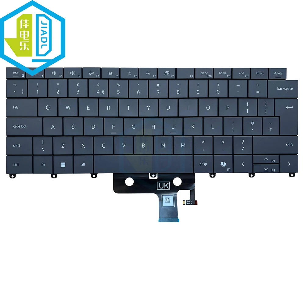 

US UK GR FR Backlight Keyboard For DELL 08TD2D NSK-DAUABC PK13B2N1A00 Grey keycaps AI version Keyboard Replacement