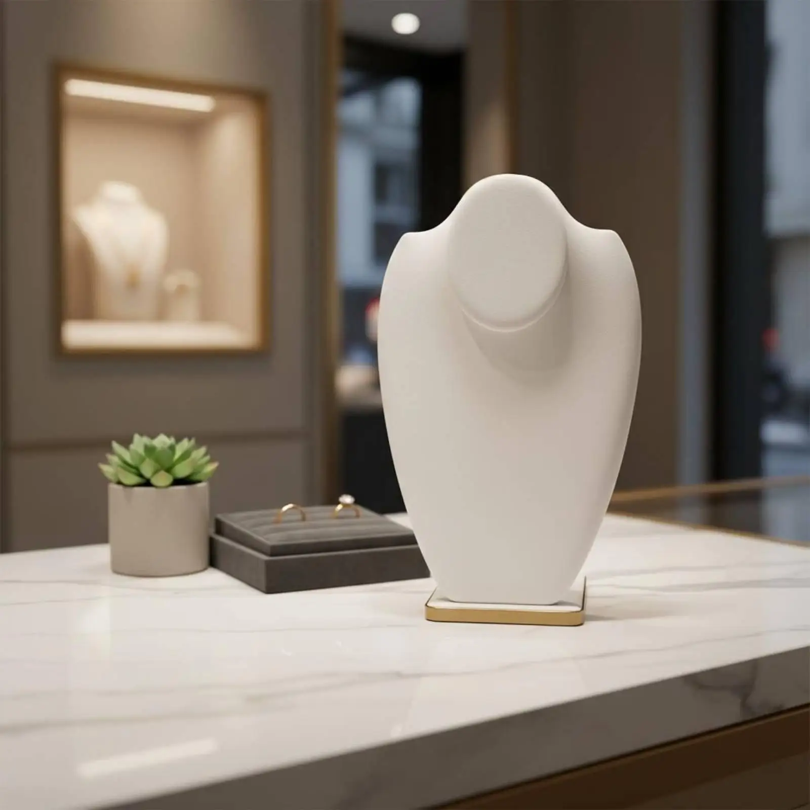 Display Stand for Jewelry Microfiber Necklace Holder Elegant Base for Bracelet Display in Jewelry Stores and Studios